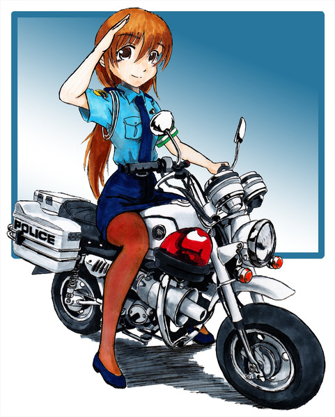 白バイ ニコニコ静画 イラスト