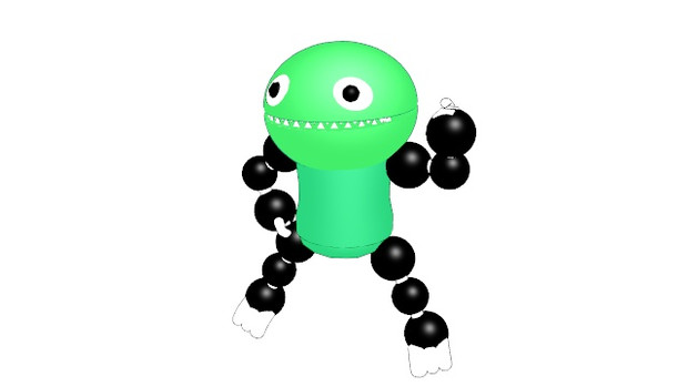 モデル作成の練習で緑のハンサムを作ってみた 綿貫法儀 さんのイラスト ニコニコ静画 イラスト