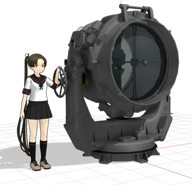 モデル配布 96式110cm探照灯 フガク さんのイラスト ニコニコ静画 イラスト