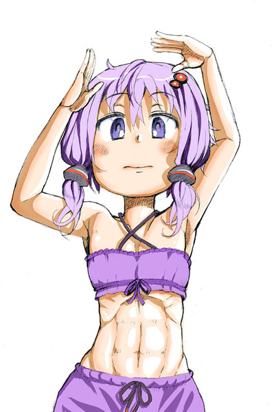 腹筋を強調して胸から視線をずらすゆかりさん てっけんとう さんのイラスト ニコニコ静画 イラスト
