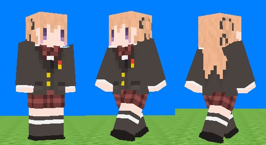 【Minecraft】橘夏恋ちゃんスキン ブレザーありver【1.8.x】見本