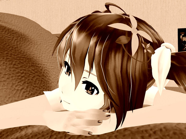 物思いにふけるミクさん セピア調 ヒイロユイ さんのイラスト ニコニコ静画 イラスト