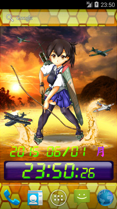 艦隊これくしょん 加賀 ライブ壁紙 待受flash時計 時猫 さんのイラスト ニコニコ静画 イラスト