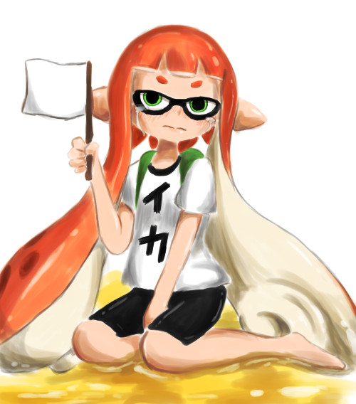 ビビりすぎて全部出しちゃったイカちゃん てんつゆ さんのイラスト ニコニコ静画 イラスト