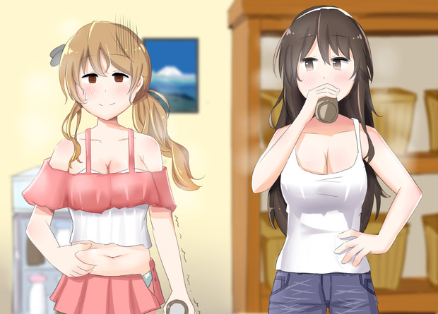 おなかが気になるリットリオ 杜長 さんのイラスト ニコニコ静画 イラスト