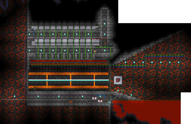 Terraria 半自動ウォールオブフレッシュ 配線 グーチョキパー さんのイラスト ニコニコ静画 イラスト