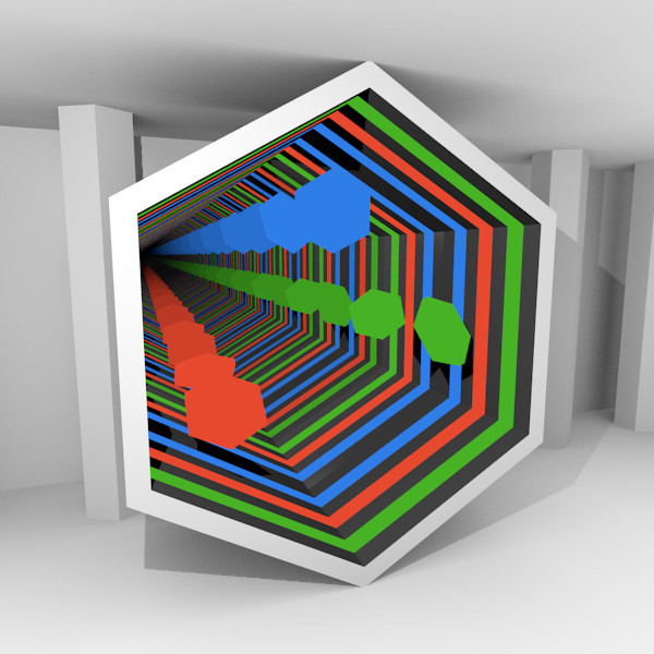 六角形の無限鏡