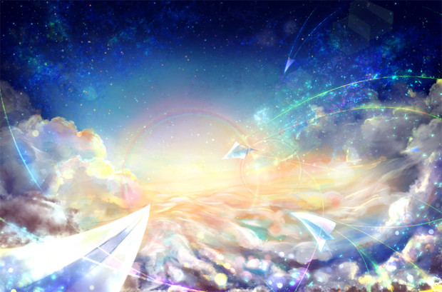 大空紙飛行機 ナノン さんのイラスト ニコニコ静画 イラスト