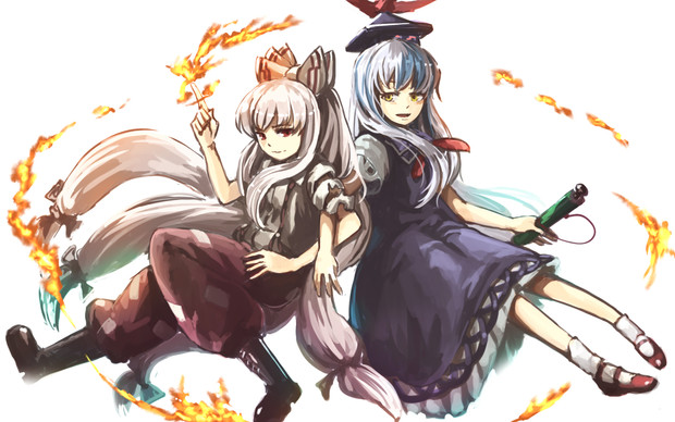 妹紅と慧音 亜澄 さんのイラスト ニコニコ静画 イラスト