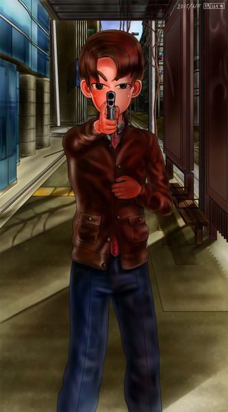 銃を構える男 鶏 はがね さんのイラスト ニコニコ静画 イラスト