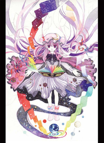 動かない大図書館 パチュリー ノーレッジ マンセルリング さんのイラスト ニコニコ静画 イラスト