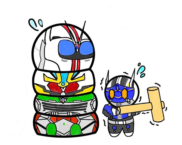 仮面ライダーだるま落とし ゆまっち さんのイラスト ニコニコ静画 イラスト