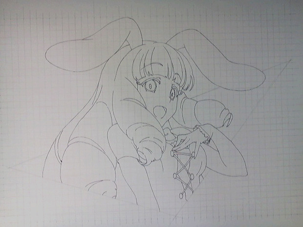 色鉛筆模写 製作工程GIF