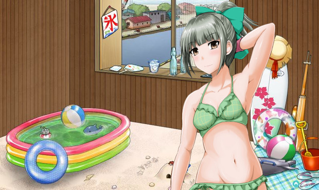 夏季限定水着グラの夕張さん 妄想 母港画面 矢野トシノリ さんのイラスト ニコニコ静画 イラスト