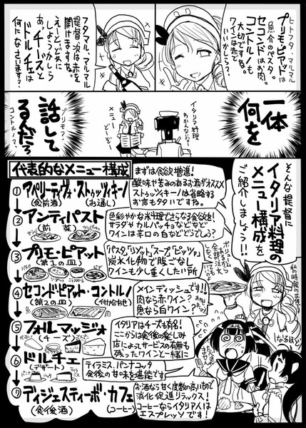 艦これ イタリアの時報 イタリア料理 坂崎ふれでぃ さんのイラスト ニコニコ静画 イラスト