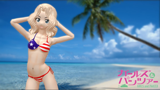 Mmd パンツァー ケイさん 水着バージョン まめる さんのイラスト ニコニコ静画 イラスト