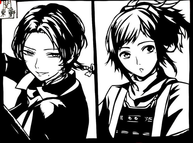 刀剣乱舞 加州清光 大和守安定 切り絵 関東平野 切り絵 さんのイラスト ニコニコ静画 イラスト