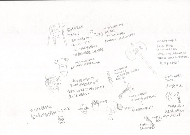 おさげの描き方と髪型の記号化について 絵理 さんのイラスト ニコニコ静画 イラスト