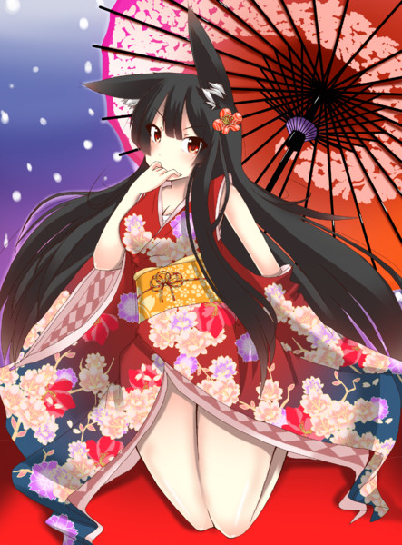 着物と傘とケモノ耳 しょう さんのイラスト ニコニコ静画 イラスト