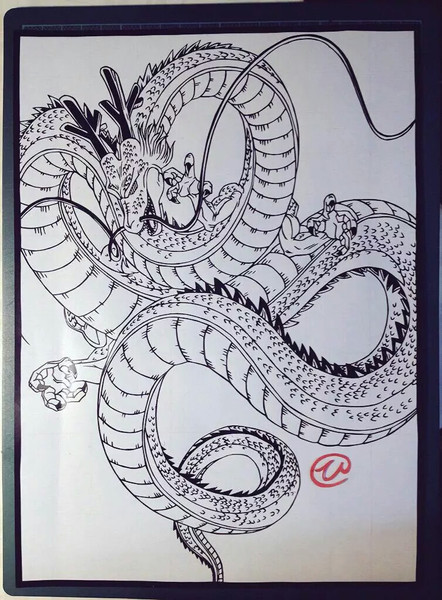 切り絵「ドラゴンボール 神龍」