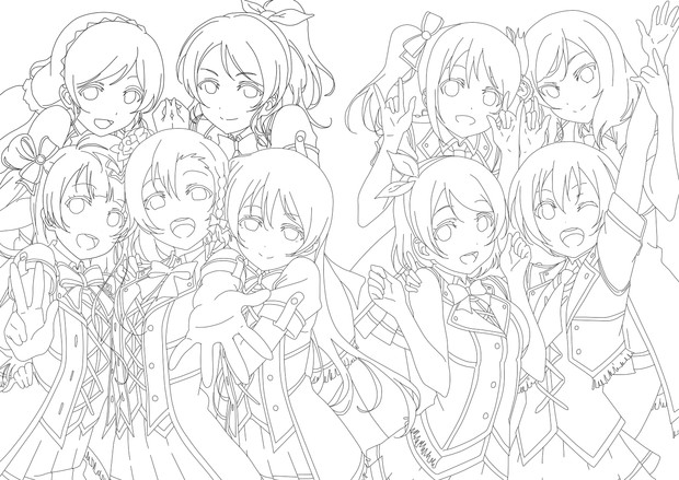 ラブライブリメイク 線画 ネイト さんのイラスト ニコニコ静画 イラスト