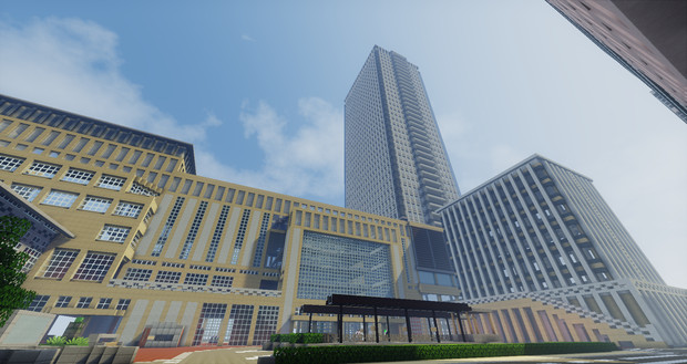 Minecraft 駅ビルを建て替えました さとー さんのイラスト ニコニコ静画 イラスト