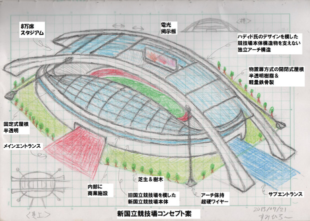 新 新国立競技場コンセプトデザイン Sumihiro さんのイラスト ニコニコ静画 イラスト