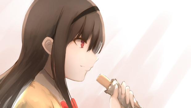 カロリーメイトを食べるほむら 初念 Hatsunen さんのイラスト ニコニコ静画 イラスト