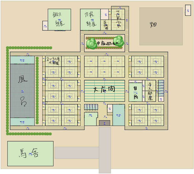 本丸の間取りを考えてみた。2