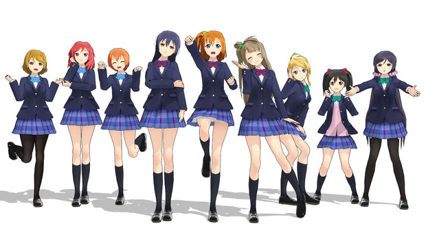 ｍｍｄ 皆でポーズ ラブライブ ましまーしー さんのイラスト ニコニコ静画 イラスト