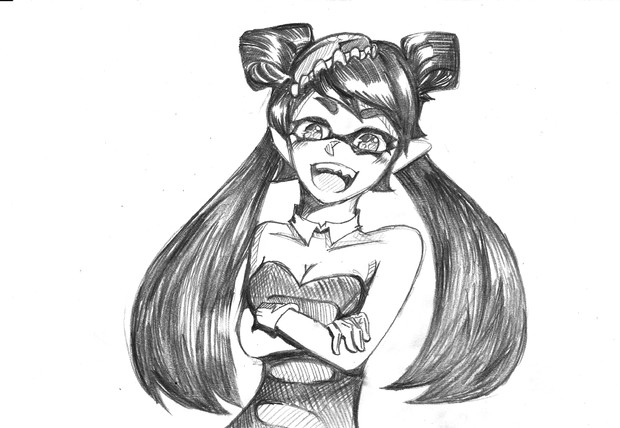 2b鉛筆で アオリちゃん描いてみた ラッカ さんのイラスト ニコニコ静画 イラスト