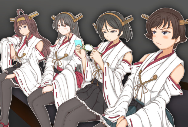 艦隊これくしょん カラー版 有名な外国人４コマ風 テンション低い金剛四姉妹 Ojyotou さんのイラスト ニコニコ静画 イラスト