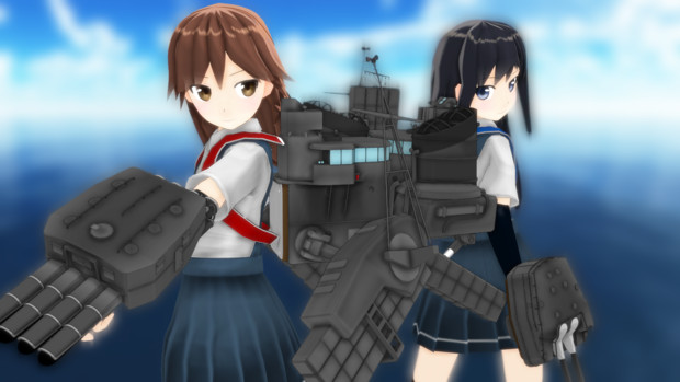 【MMDモデル配布】駆逐艦 荒潮 Ver1【MMD艦これ】