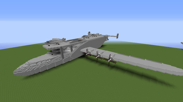 【Minecraft】飛行航空母艦SACｰ1C【ホワイトスノー共和国空軍】