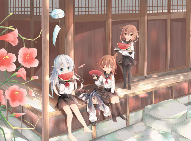 第六駆逐隊と縁側 くしだ さんのイラスト ニコニコ静画 イラスト