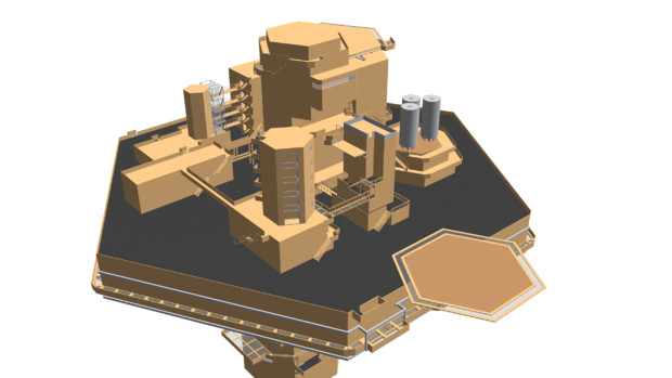 洋上プラント的な建物ver1.0を配布します。