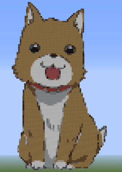 【Minecraft】がっこうぐらし！の太郎丸のドット絵