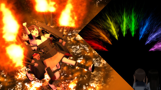 伊勢 打ち上げ花火は任せろーﾄﾞﾝﾄﾞﾝ Mmd艦これ Fictus さんのイラスト ニコニコ静画 イラスト
