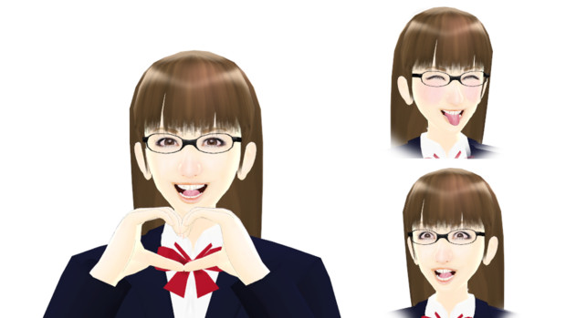 Mmdモデル配布 表情モーフ搭載エキストラ Wep式hyperd子 W3ep Rockie さんのイラスト ニコニコ静画 イラスト