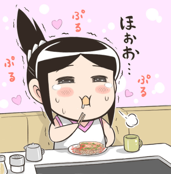 お好み焼きを食べて感動する中国嫁 月さん ａ０１ さんのイラスト ニコニコ静画 イラスト