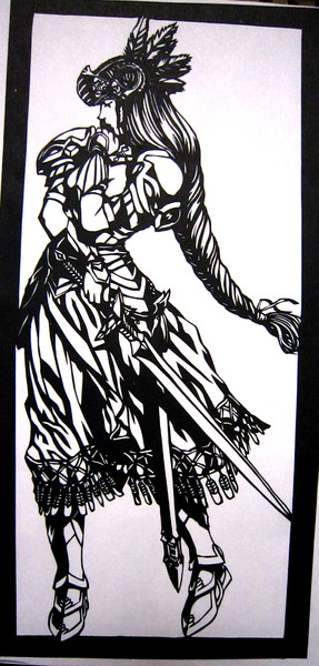 切り絵 ヴァルキリープロファイル レナス 20作目 シューミ さんのイラスト ニコニコ静画 イラスト