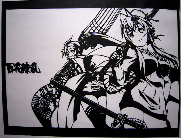 逆輸入 切り絵 寄せ花 超ロング 29 90ｃｍ はり絵 きり絵 Labelians Fr
