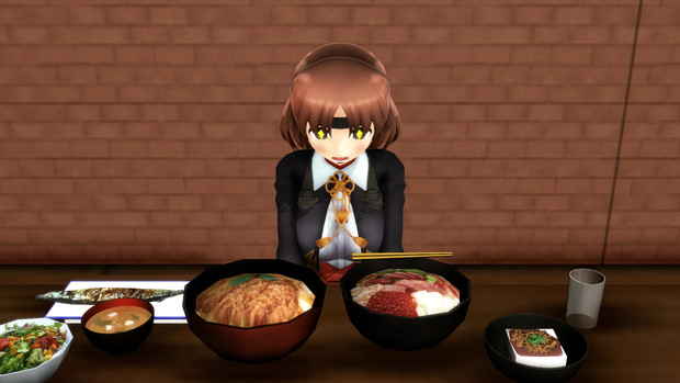 Mmd艦これ 千代田の昼食 たすく 蒼き新星 さんのイラスト ニコニコ静画 イラスト