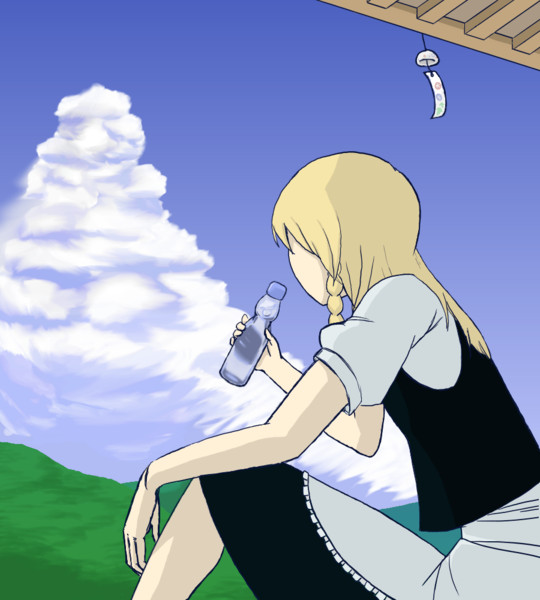 魔理沙とラムネと夏の終わり ぺぺちの さんのイラスト ニコニコ静画 イラスト