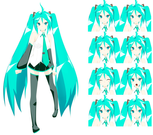 【ミク誕遅刻】初音ミク立ち絵【トクロ・ボカロ実況などにどうぞ】