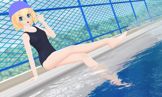 プールサイドアリス ニコニコ静画 イラスト