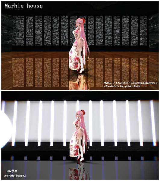 【MMDステージ配布】Marble house