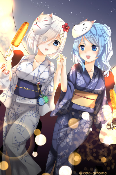 艦これ 鎮守府秋祭り 浜風 浦風の場合 浴衣 おもおもも さんのイラスト ニコニコ静画 イラスト