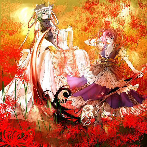 曼珠沙華の水平線の向こうを越えて続く花畑の Fugi さんのイラスト ニコニコ静画 イラスト