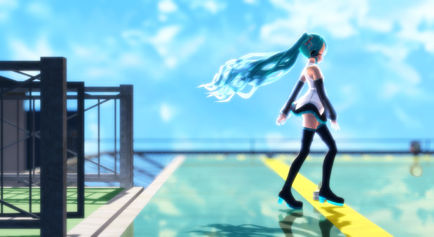 Mmd 屋上と青空とミクと ハルハルp さんのイラスト ニコニコ静画 イラスト
